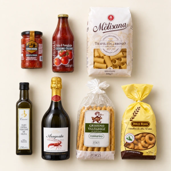 Delikatessen Präsentbox von oben